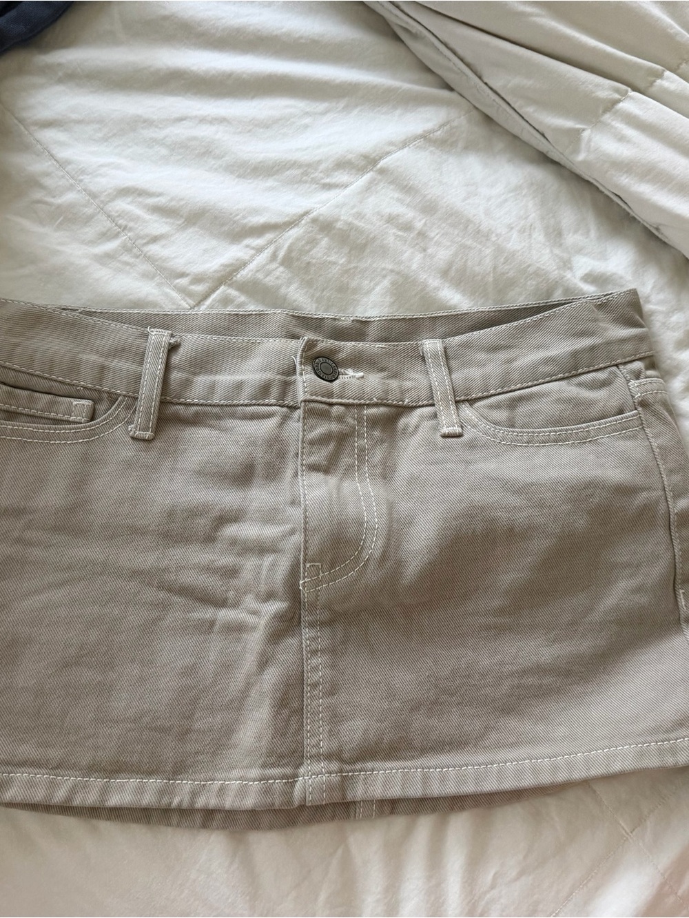 Brandy Melville Taupe Utility Mini Skirt